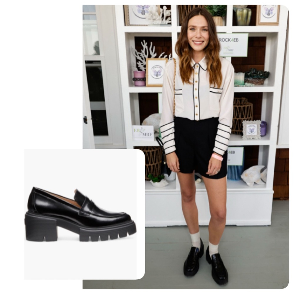 NIB Stuart Weitzman Soho Loafer - Black Smooth Leather